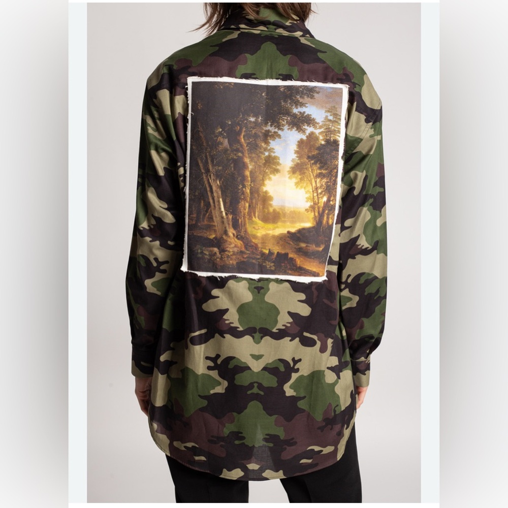 Camouflage Print women’s Burberry button-down